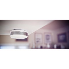 Fibaro Smoke Sensor & Temperature Sensor - SLV White | Smart Home Safety & Comfort